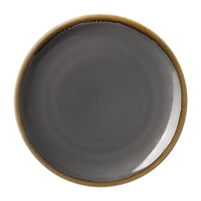 Assiette Plate Ronde Grise - 280 mm - Lot de 4 - Olympia – Image 1