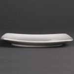 Assiettes Carrées Bords Arrondis Blanches 240(L)mm Lot de 12 Olympia – Image 4