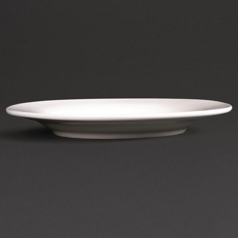 Assiettes Rondes en Céramique Blanche 150 mm à Bord Large Lumina - Lot de 6 – Image 5