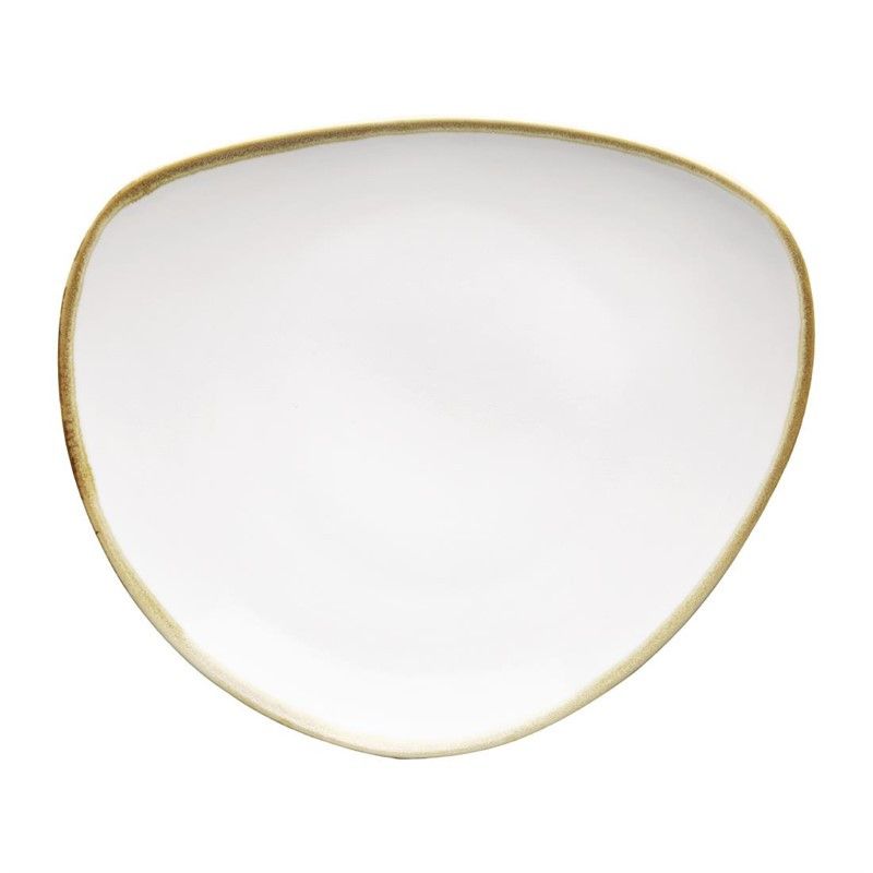 Assiettes Triangulaires Couleur Craie 230mm - Lot de 6 - Olympia Kiln – Image 1