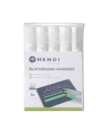 Feutres à craie 6 mm 5 feutres blancs - Hendi