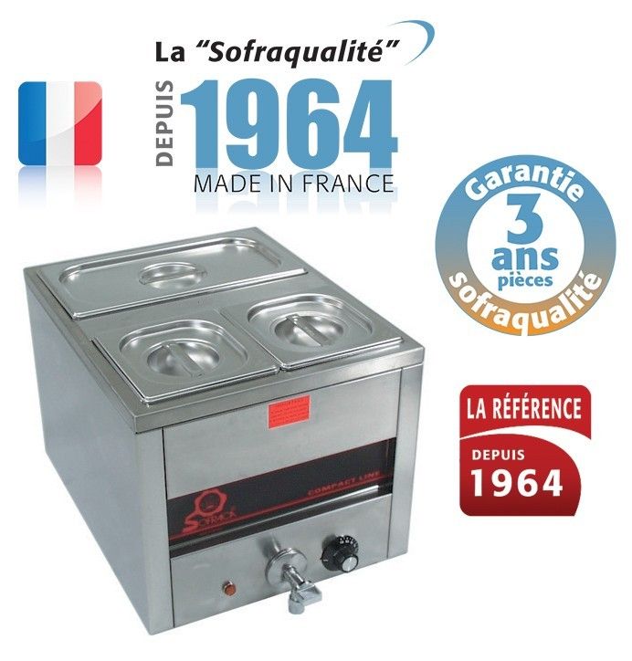 Bain-marie compact avec vidange 230 V 18 L - Gamme Tradition - Sofraca – Image 1