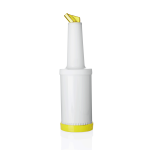Bec verseur graduée et flacon de conservation en Polypropylène 1 L jaune H 320 mm Ø 90 mm - Was Germany – Image 2