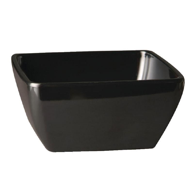 Bol carré en mélamine noir Pure 90 mm – APS 140 ml