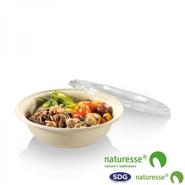 Bol Rond Pulpe de Cellulose Nature 600 ml - SDG - Lot de 500 – Image 1