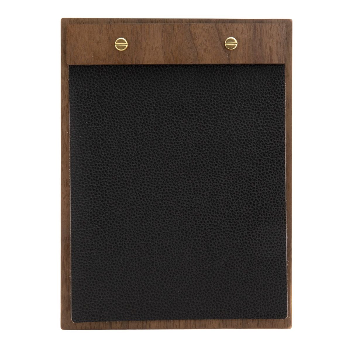 Porte-menu A5 en bois de Noyer avec premiere page en cuir  – Securit