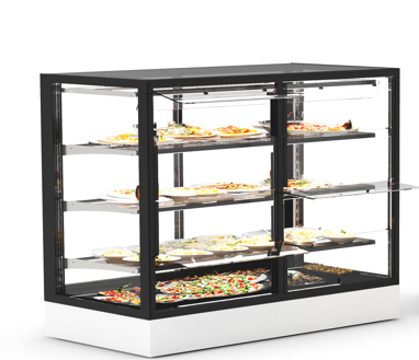 Vitrine Chaude 4 faces Série Sahara Integra base 120 – Accès Arrière – Sayl