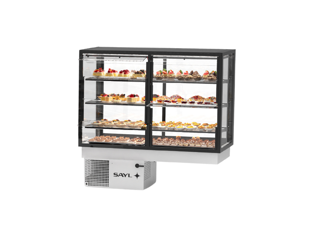 Vitrine Chaude Série Integra drop-in Sahara – Accès Frontal et Arrière – 3 Etagères – Portes Battantes – Sayl