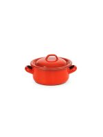 Cocotte avec Couvercle Acier Emaillé Rouge - Pujadas
