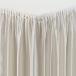 Nappe et jupe de table froncée écru pour Table Pliante 1.8m – Image 2