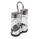 Ménagère Sel et Poivre en Verre et Inox - APS
