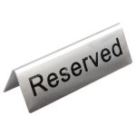 Chevalets de table en inox Olympia - Réservé - 120 x 38 x 35 mm – Image 3