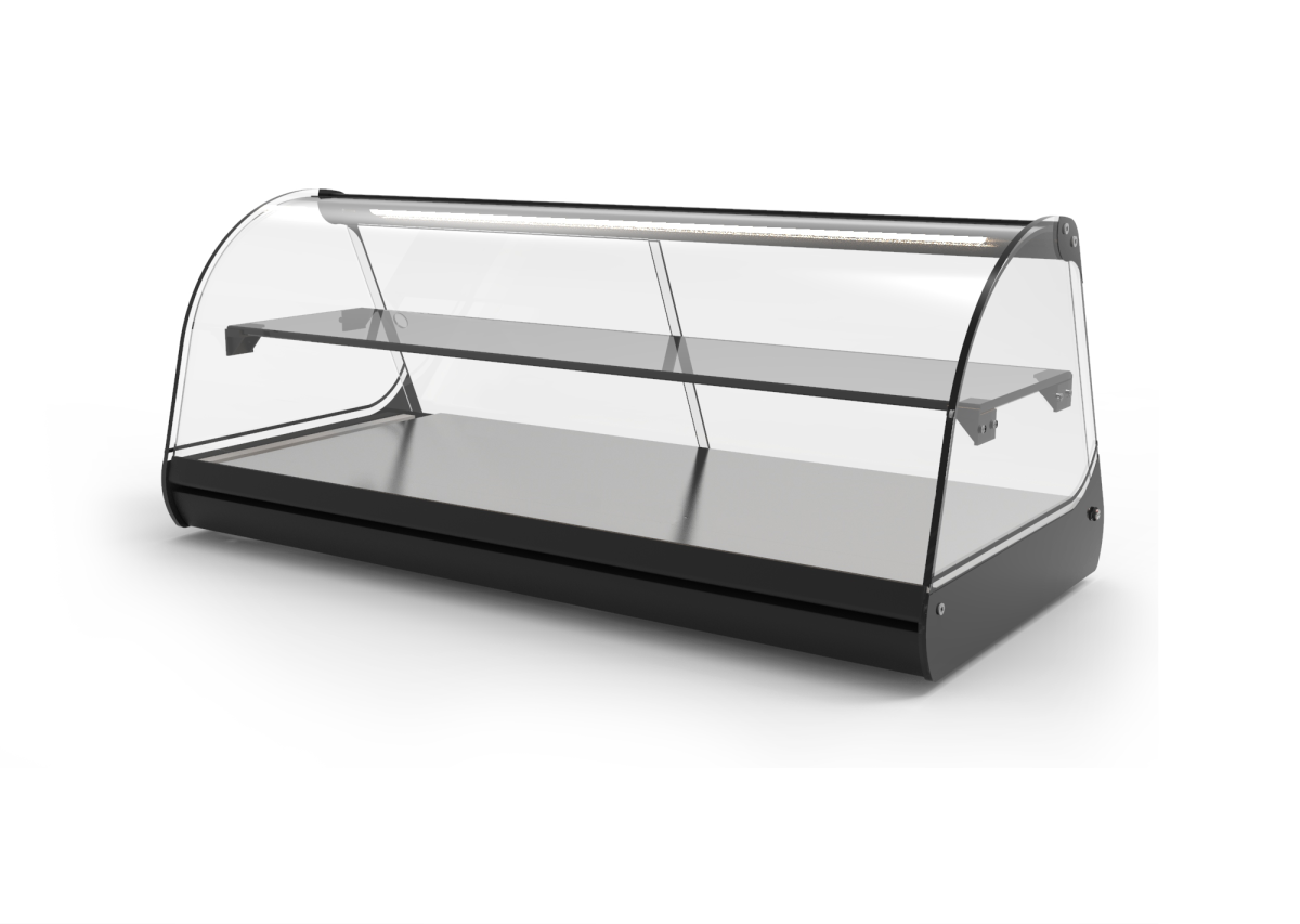 Vitrine Neutre Série classic 2P Bac GN 1/3 inclus éclairage LED 1 Etagères – L 840 ou 1190 mm – Sayl