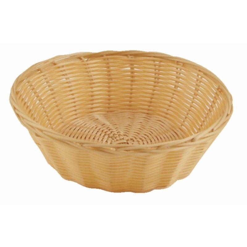 Corbeille ronde en osier poly - Boite de 6 – Image 1