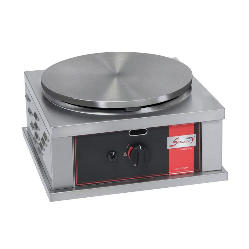 Crêpière Gaz Professionnelle Carrée à Usage Intensif – Ø 400 mm – Sofraca