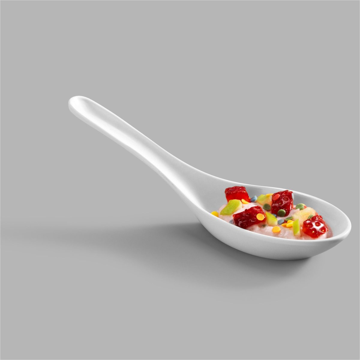 Cuillère Amuse-Bouche Mélamine Blanc L 14,5 cm – Pujadas