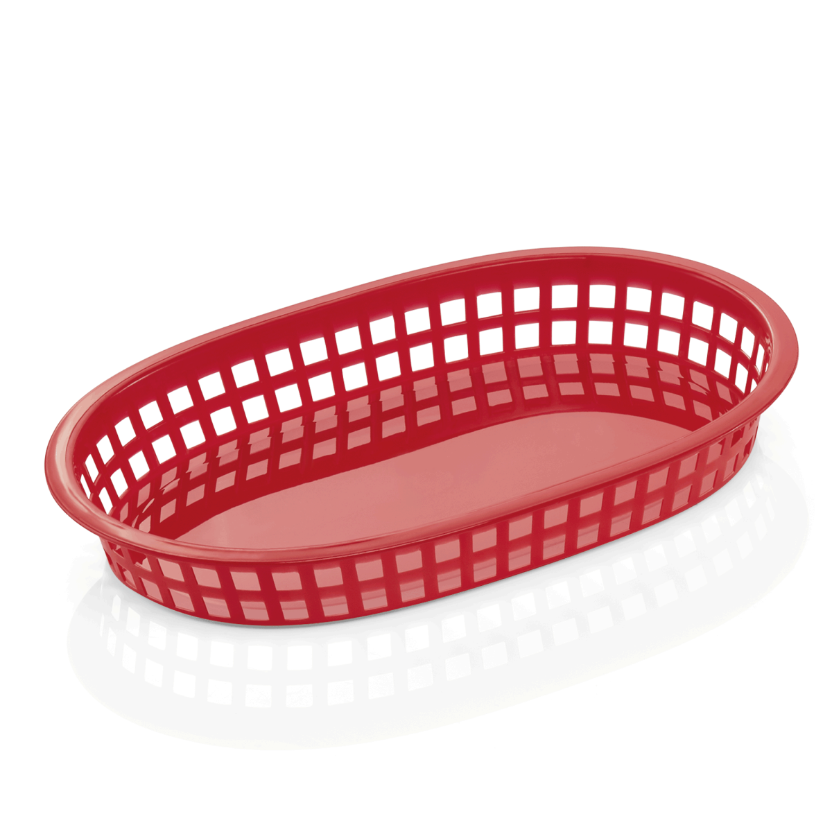 Panier de table en Polypropylène rouge L 270 mm l 175 mm H 35 mm – Lot de 12 – Was Germany