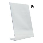 Porte-affiche en  L -  acrylique transparent - Format A4 - Securit