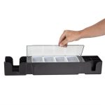 Boîte à compartiments noire - 605 x 155 x 95 mm – Image 2