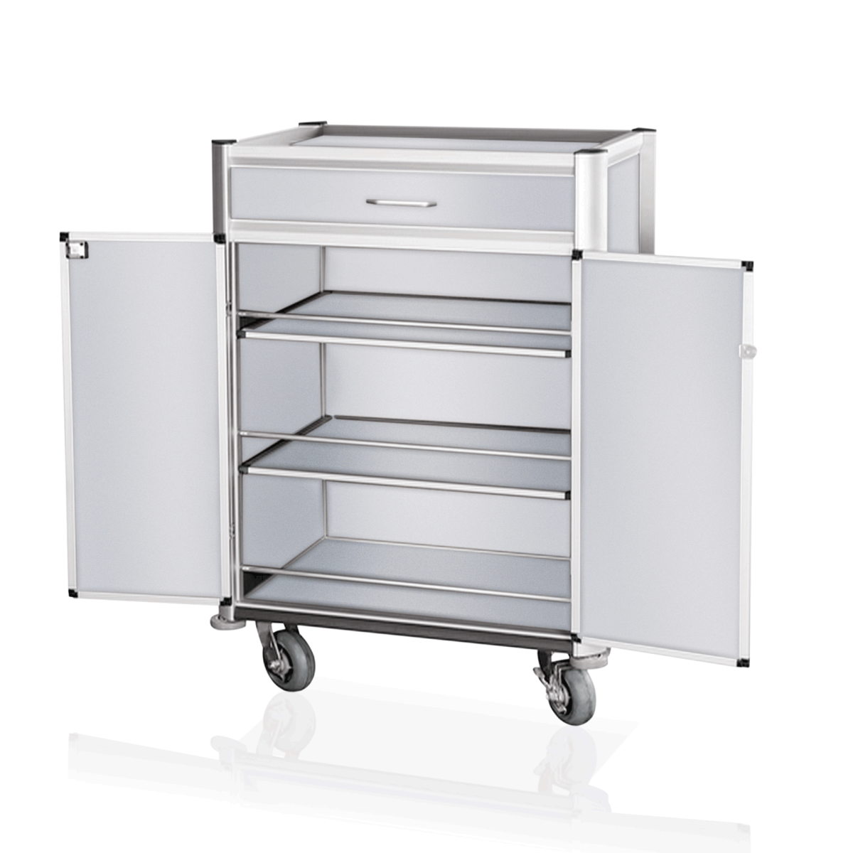Chariot d’alimentation pour minibar en Aluminium L 840 mm l 600 mm H 1350 mm 2 – Was Germany