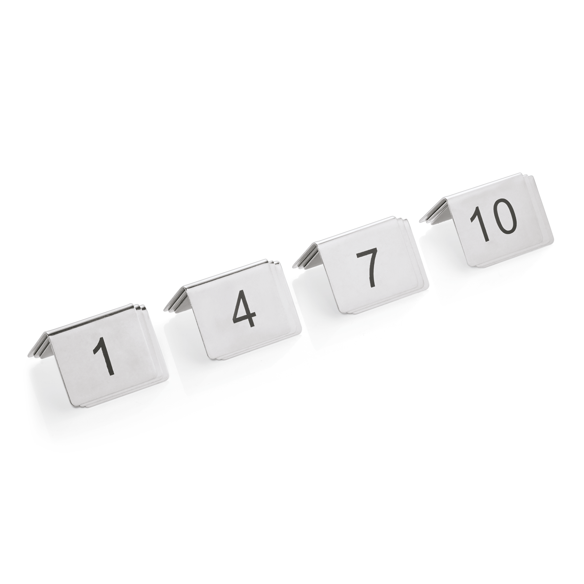 d924ae691cac5e3110a93ec0ba0e7bb9606011efc2f4cad3e5f99d6669274409_4159_5 Set de 12 numéros de table en Acier au nickel-chrome - 1 à 12 - Was Germany – Image 1