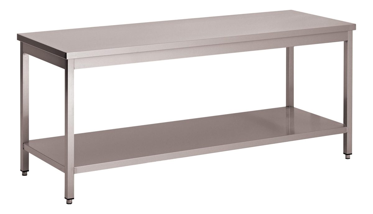Table Inox Centrale Budget avec Etagère Gamme 600 – L2G