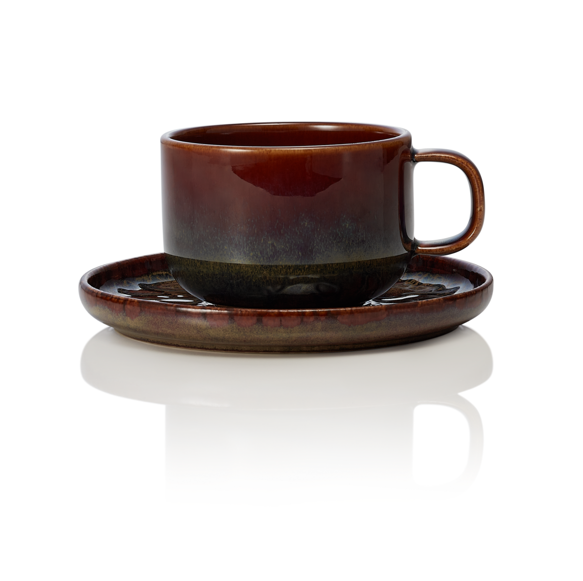 Lot de 6 tasses et soucoupes en Grès 0,275 L Amazonie H 60 mm – Was Germany