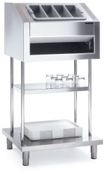 Distributeur en Inox sur Piètement de Couverts, Plateaux et Trémie pour Pain - Distform – Image 2
