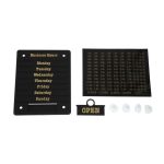 Panneau horaires d'ouverture - 207 x 162 x 7 mm – Image 4