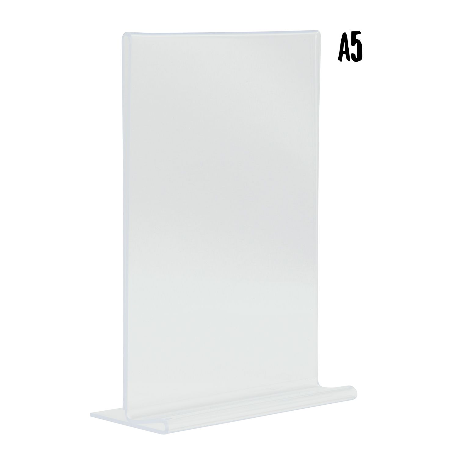 e1c0f533dc35c381318e3ada37d18ab70c923e1221962fd608586b8e89f5d5ab_5660_5 Porte-affiche vertical en acrylique transparent - Format A5 - Securit – Image 1