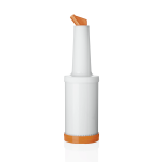 Bec verseur graduée et flacon de conservation en Polypropylène 1 L orange H 320 mm Ø 90 mm - Was Germany – Image 2