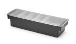 Boîte à ingrédients - 5 bacs Bar up Noir 480x150x(H)100 mm - Hendi – Image 4