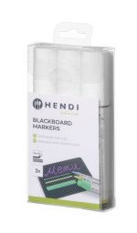 Feutres à craie 15 mm 3 feutres blancs - Hendi – Image 2