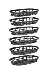 Paniers de service style fast-food Noir 6 unités 275x175x(H)38 mm - Hendi – Image 4