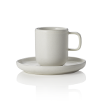 Lot de 6 tasses à espresso et soucoupes en grès 0,09 L Rocher clair H 65 mm - Was Germany – Image 2