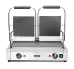 Grill de contact - modèle double dessus rainuré et dessous lisse 230V/3600W 570x370x(H)210 mm - Hendi