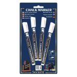 Feutre Craie Liquide Blanc - Lot de 4 Feutres - Securit – Image 4