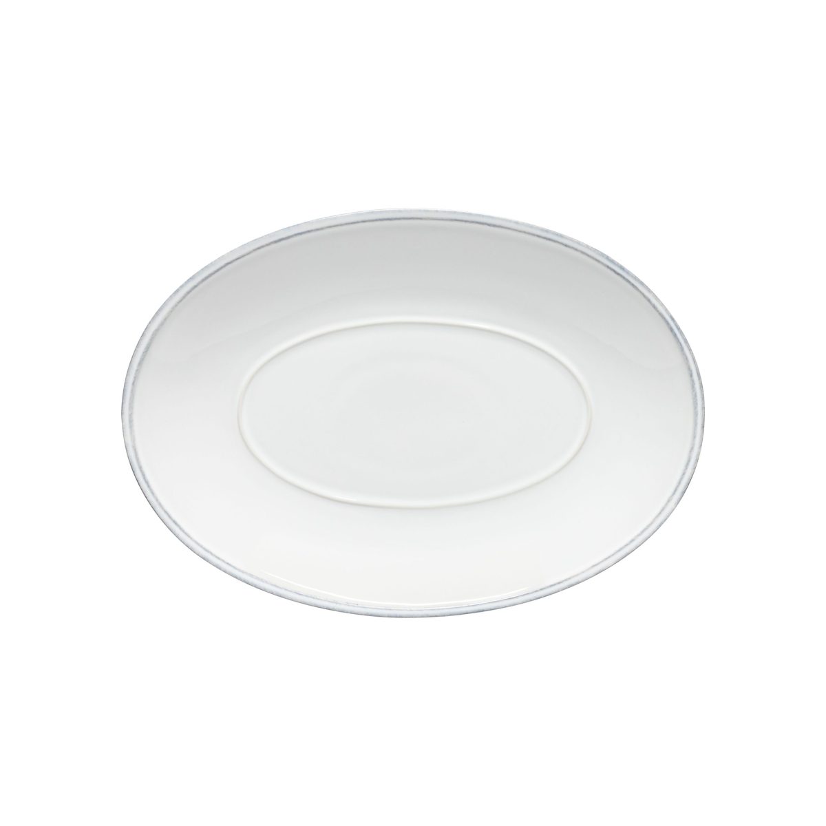 Plat Ovale Friso Blanc 30,1 x 21 cm – Costa Nova
