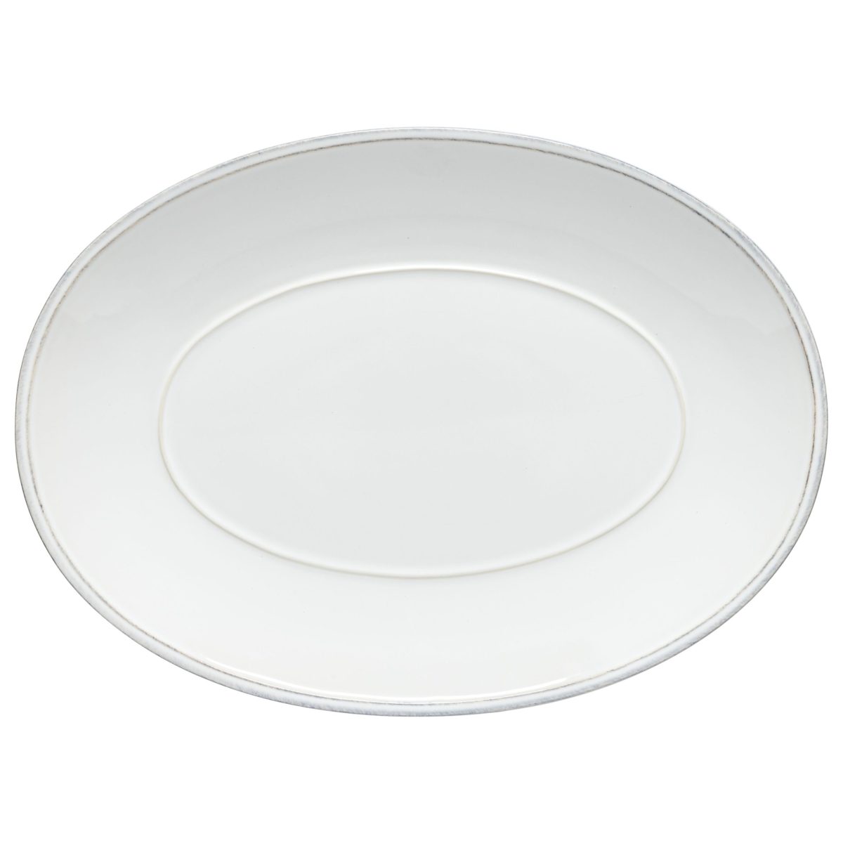 Plat Ovale Friso Blanc 41 x 29,6 cm – Costa Nova