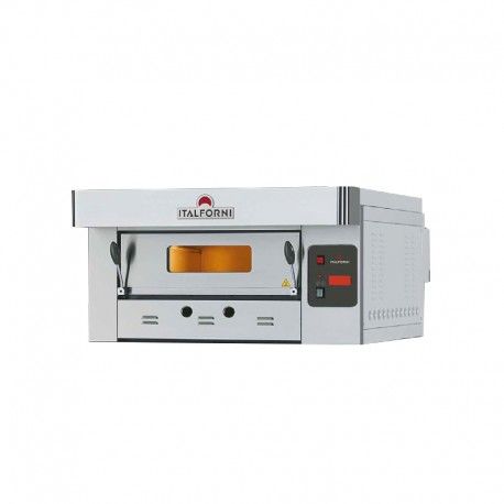 Four à Pizza Gaz - Finition Inox - 1 Chambre - 6 Pizzas - ITALFORNI – Image 1