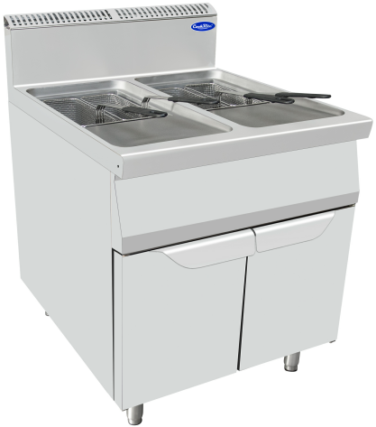 Friteuse à Gaz sur Meuble 32 L avec 4 Paniers – 22/26 kW – Atosa