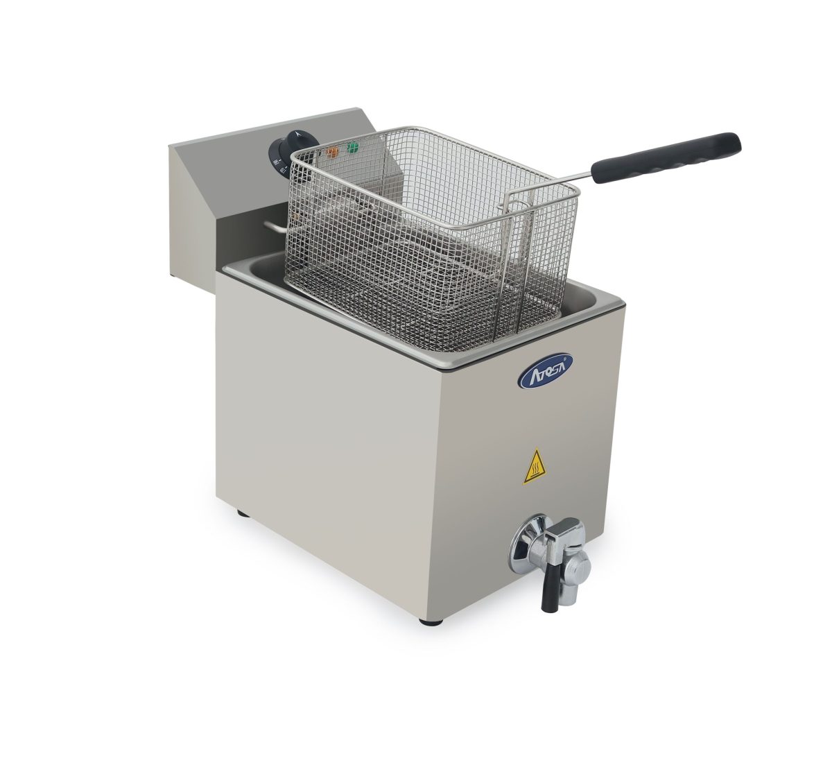 Friteuse à Poser en Inox avec Vidange 8 L – H 395 à 430 mm – Atosa