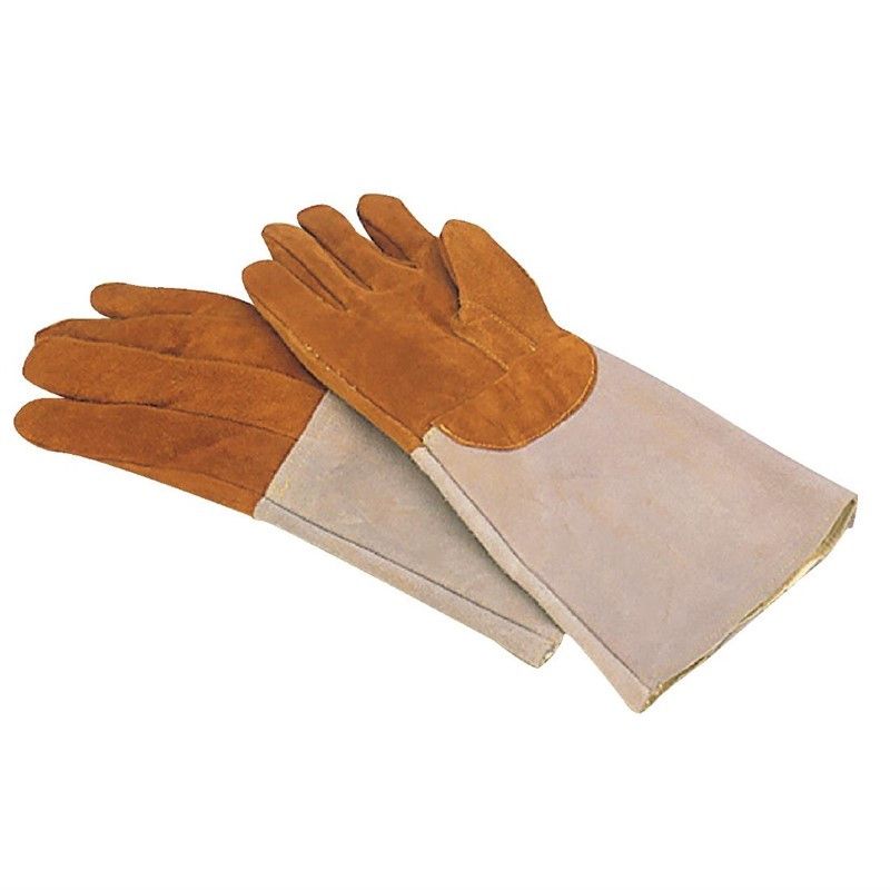 Gants Anti-Chaleur en Cuir Rembourré Jusqu'à 250°C 420 mm - Mafter – Image 1