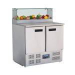 Comptoir à Pizza 2 Portes avec Pare-Haleine Série-G 256 Litres - Polar