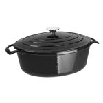 Cocotte ovale en fonte noire Vogue 5 L