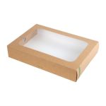 Grandes Boîtes Compostables avec Plateau et Couvercle à Fenêtre - Lot de 25 - Vegware – Image 2