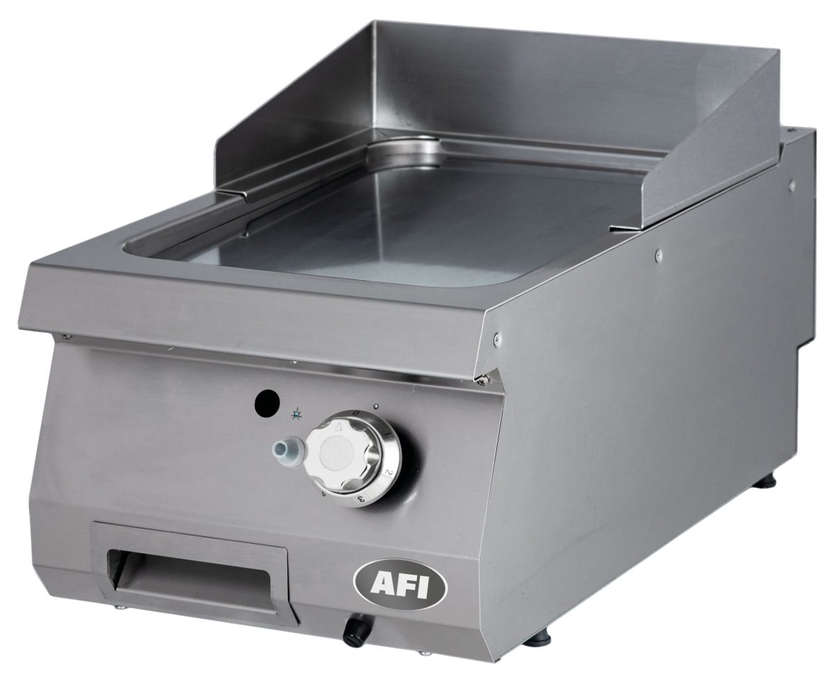 Grill Gaz à Poser Plaque Simple Lisse en Acier Carbone ou Chrome – Série 900 – AFI Collin Lucy