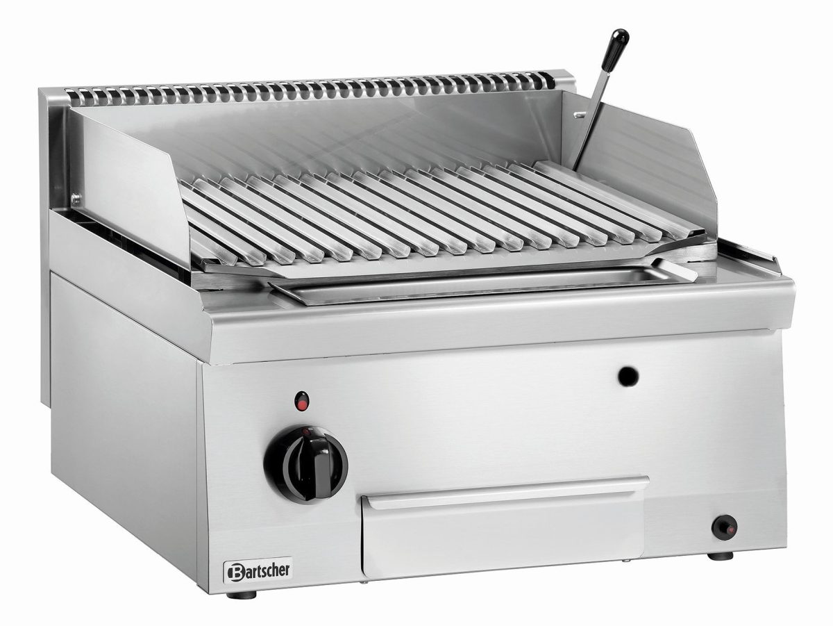 Grill Pierre de Lave à Gaz Professionnel Inox – Bartscher