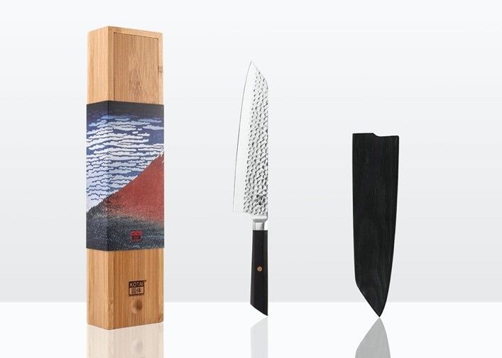 Kiritsuke Couteau de Chef avec Saya et Boîte en Bambou - lame 20 cm - Kotai – Image 1