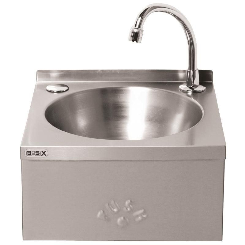 Lavabo Lave Mains Inox Commande au Genou - Basix – Image 4